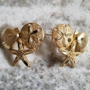 14K Yellow Gold Nautical Earrings